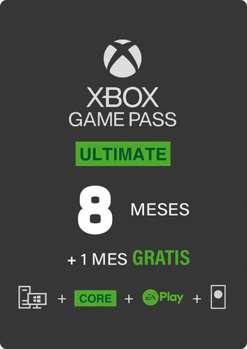 Game Pass Ultimate 8 Meses + 1 Gratis