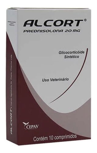 Alcort Prednisolona 20mg Caes 10 Comprimidos Cepav
