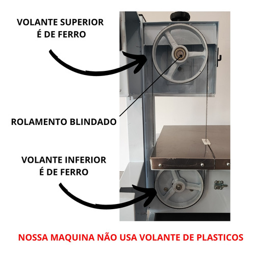 Mini Serra Fita De Mesa Fixa Cortar Osso Carnes Bja-130