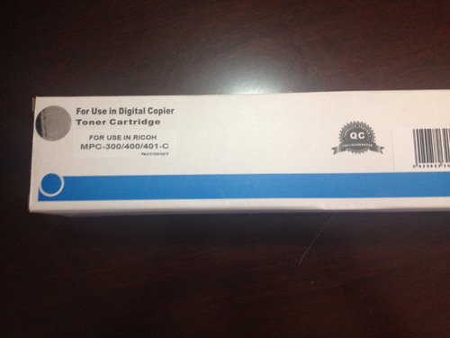 Imagen 2 de 2 de Cartucho De Toner Color Azul Mp C300-400-401