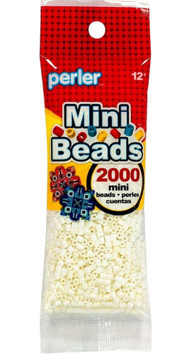 Canutillos Mini Hama Beads, 2000 Unidades, Blancas