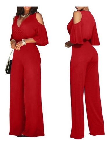 Mono Casual Largo Elegante De Moda Para Mujer Con Cinturón