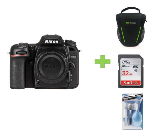 Cámara Nikon D7500 20.9 Mpx + Bolso +32gb +kit De Limpieza