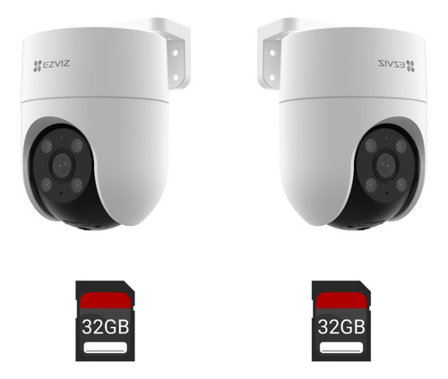 Imagen 1 de 10 de Combo X2 Ezviz H8c 360 1080p Exterior Wifi + 2 Memoria 32gb