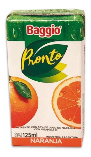 Imagen 1 de 3 de Jugos Baggio X 125 Ml X 25 U - Lollipop