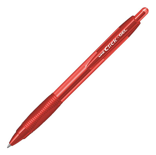 Boligrafo Retractil Tinta Gel Uni Click-gel Tinta Rojo Exterior Rojo