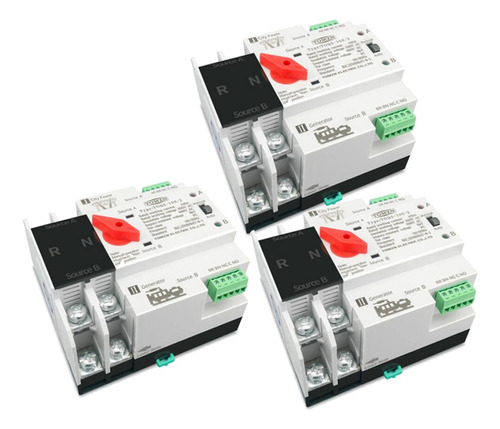 Interruptor De Alimentación Dual 3x Tomzn Din Rail 2p Ats Du