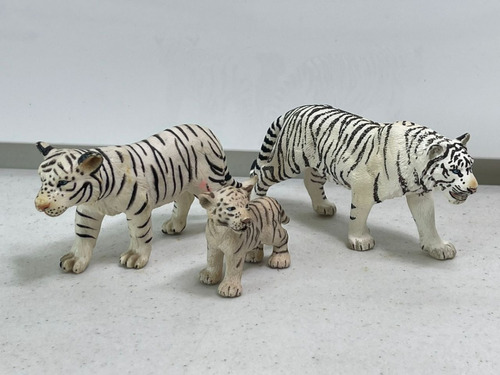 Schleich Lote 3 Animales Familia Tigres Blancos Made China