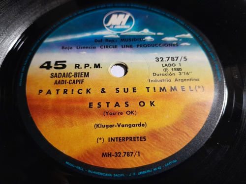 Simple -patrick & Sue Timmel -estás Ok / No Hagas Olas -1980