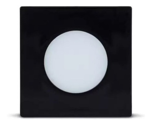 Luminária Preta Spot Point Quadrada Luz Fria 1,5w Ledline