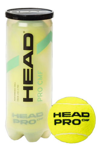 Tubo De Pelotas Head Pro Cmf Ecologico Tenis Profesional X3