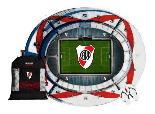 Imagen 2 de 9 de Toallón Secado Rápido Fútbol Licencia Oficial Boca River