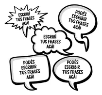 Comprar  Carteles Photo Booth Comic Imprimible Pdf Texto Editable 