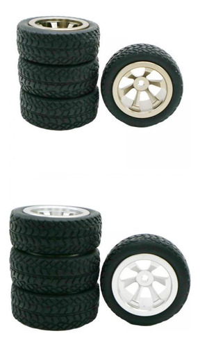Pack De 2 Con 4x Crawler&wheel Tires 1.18 Para Wltoys 1:28