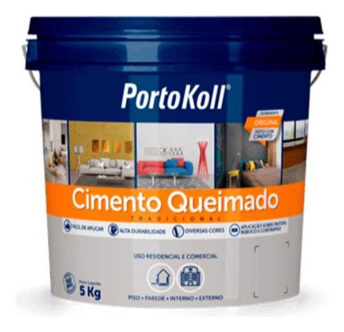 Parex Portokoll Cimento Queimado Terracota Balde 5kg