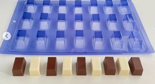 Forma 03 Partes Para Chocolate Bombom Tipo Bis Cod: 226p