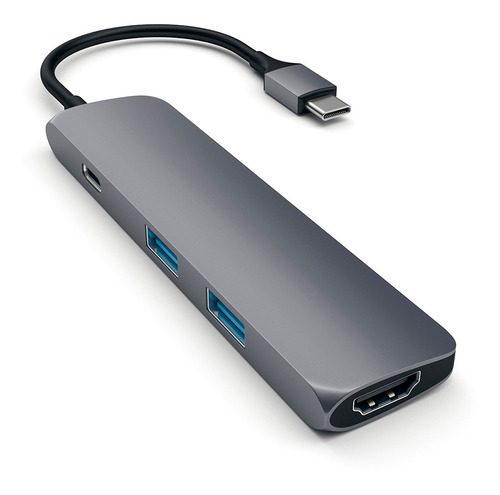 Hub Adaptador Satechi A00195 Slim Usb-c A Usb-a Hdmi 4k Space Gray