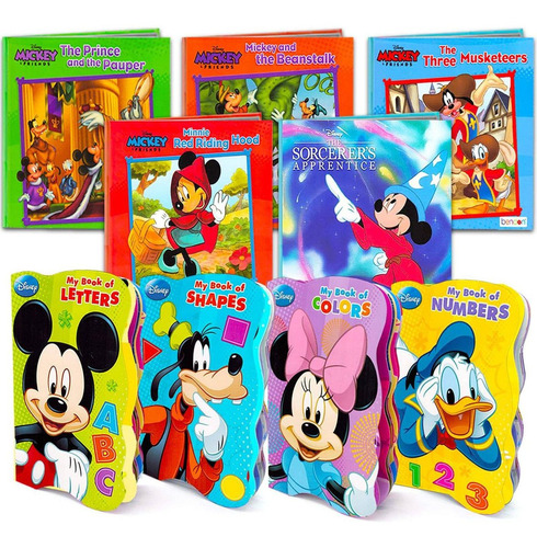 Disney Mickey Minnie Mouse - Juego De Libros Para Niños Pequ