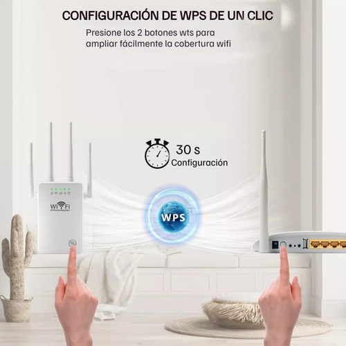 Repetidor Wifi Amplificador Señal 300mbps 110/230v 750 Wps