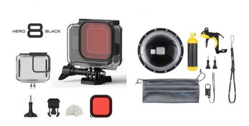 Kit Gopro Hero 8 Black Com Dome + Caixa Estanque + Filtro