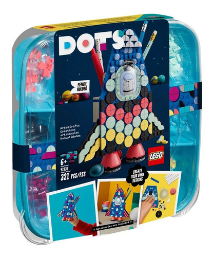 Brinquedo De Montar Lego Dots Foguete Porta Lápis 41936