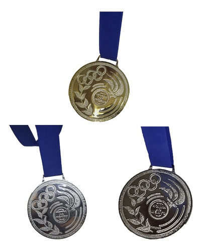 Medalha Ouro + Medalha Prata + Medalha Bronze Espelhada 767