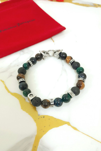 Pulsera Elástica Gancini De Ferragamo Original Multicolor 17 Cm 19 Cm