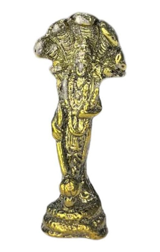 Escultura Deus Supremo Indiano Vishnu 4,5 Cm Em Metal