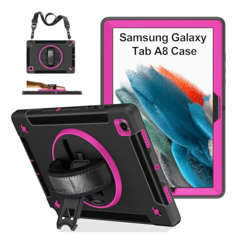 Funda Samsung Galaxy Tab A8 2020 Con Soporte Asa Y Correa