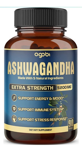 Organic  Ashwagandha 3000mg Fuerza Y Energia