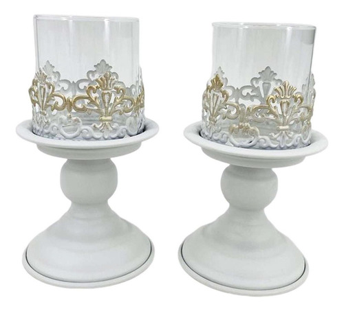 2x Castiçal Cônico Castiçal Castiçal De Ferro Decorativo