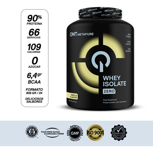 Proteina Metapure Whey Isolate Zero Carb 2 Kg Qnt