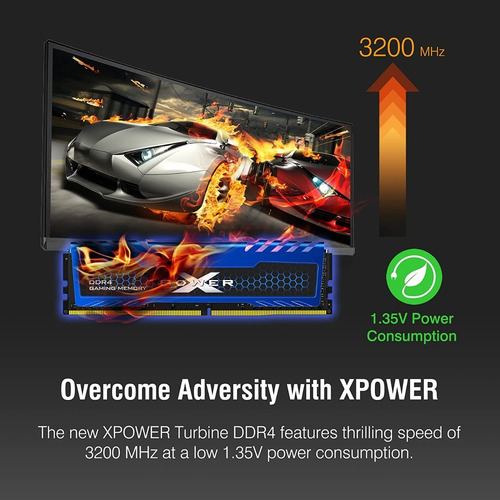 Memoria Ram Power Gaming X Turbine 16gb Ddr4 3200 C16