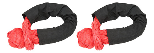 Red Red Towing Soft Shackle, 2 Peças, Recuperação, 35 Tonela