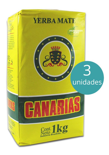 Yerba Mate Canarias Pack 3 Unidades De 1 Kg