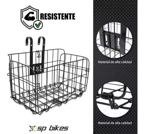 Cesta Delantera Plegable Bicicleta Resistente A La Corrosión