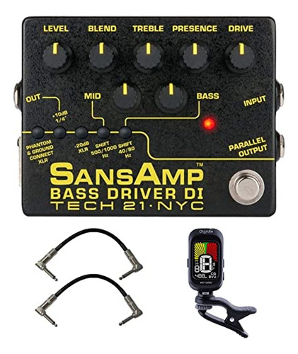 Tech 21 Sansamp Bass Driver Di V2 + Cables Y Afinador