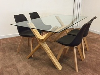 Imagen 5 de 10 de Mesa Vidrio Templado Esme Nórdica 200x100cm + C