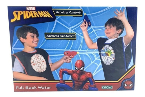 Pistola De Agua Spiderman Chaleco Tiro Al Blanco Ditoys