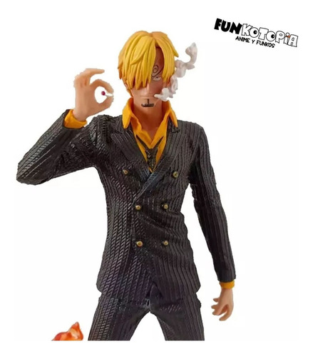 Imagen 3 de 4 de Figura De Colección One Piece Sanji Con Traje Y Diable Jambe