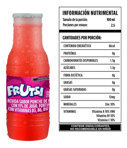 Frutsi Sabores Surtidos - Pack Con 12 Piezas De 250 Ml C/u