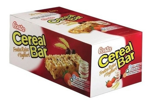 Barra De Cereal Frutos Rojos Cereal Bar Caja 20 Unidad