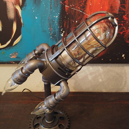 Steampunk Et Lamp Night Light Presente Retrô De Decoração
