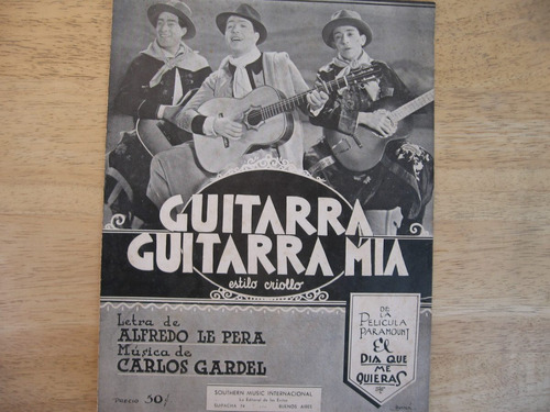 Antigua Partituta De Carlos Gardel