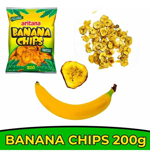 Snack De Banana Frita Chips Aritana 200g De Salgadinho