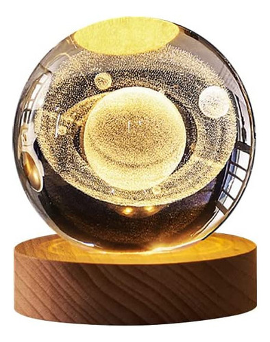 Lámpara De Proyección De Bola De Vidrio De Saturno Lamp 3d