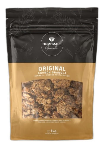 Granola Homemade Original Crunch X 1 Kg avena, miel con Frutos Secos