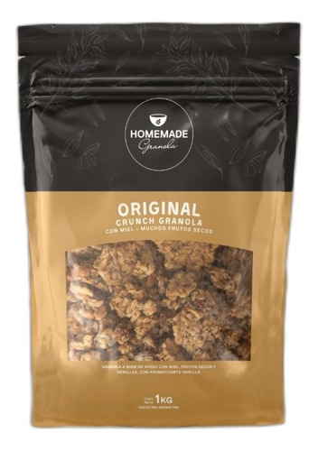 Imagen 1 de 3 de Granola Original 1 Kg 100% Natural Avena Miel Frutos Secos