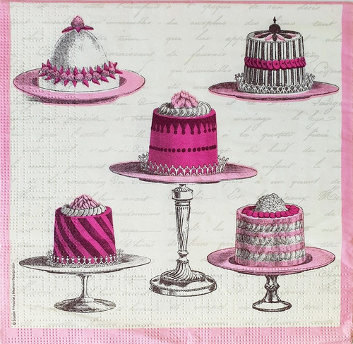 Laminas + Servilletas Tortas Y Cupcakes Laura Craft