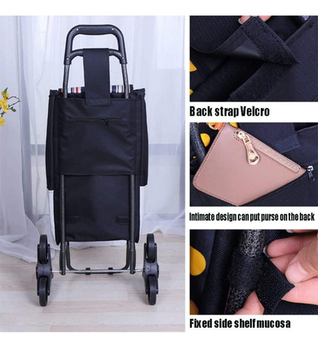 Cesta De Compra Plegable De 6 Ruedas, Carrito, Carrito ...